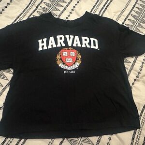 Black HARVARD baby tee size extra small